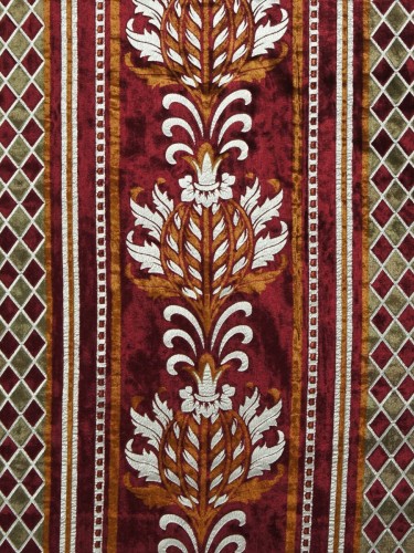 Maia Antique Damask Rod Pocket Velvet Curtains Custom