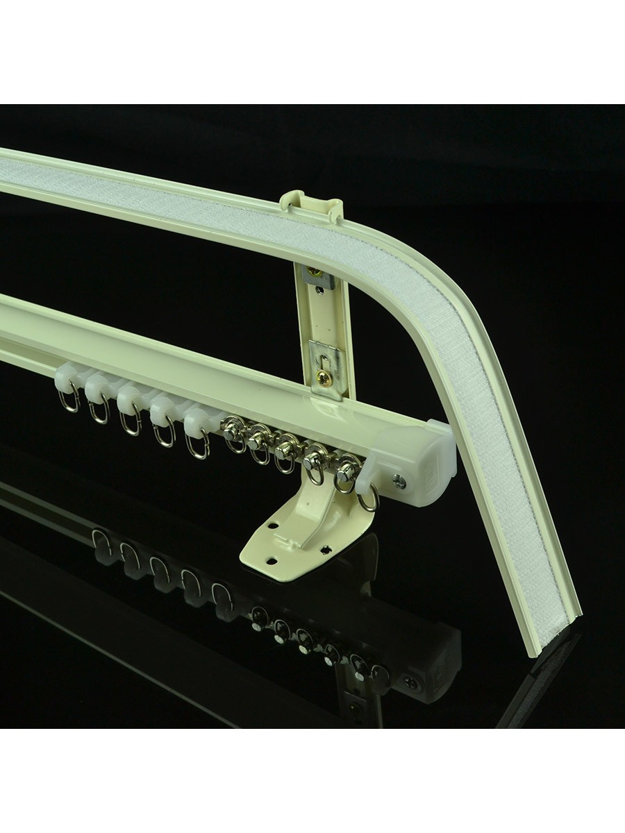 Chr8025 Ivory Wall Mounted Double Curtain Tracks Rails