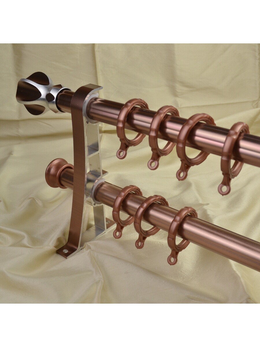 Qyt2521 28mm Aluminum Alloy Double Curtain Rod Set