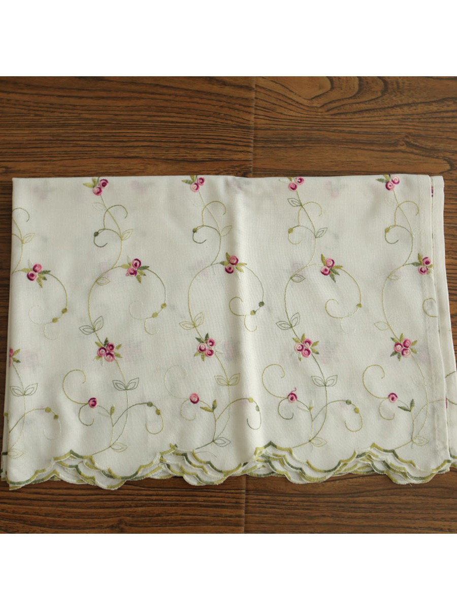 Lind Little Rose Embroidered Ready Made Eyelet Kitchen