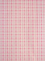 Whitehaven Pink and Ivory Small Plaid Custom Made Cotton Curtains