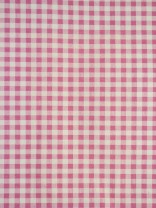 Whitehaven Pink and Ivory Checked Custom Made Cotton Curtains (Color: Brink Pink)