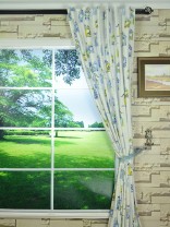 Whitehaven Birdhouses Printed Concealed Tab Top Cotton Curtain