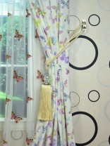 Whitehaven Butterflies Printed Custom Made Cotton Curtains