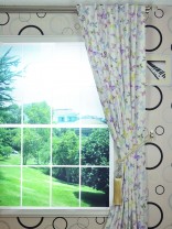 Whitehaven Butterflies Printed Concealed Tab Top Cotton Curtain