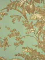 Whitehaven Plant Printed Custom Made Curtains (Color: Celadon)