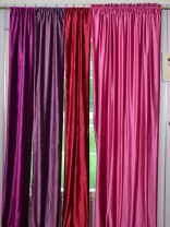 Hotham Pink Red and Purple Plain Custom Made Blackout Velvet Curtains