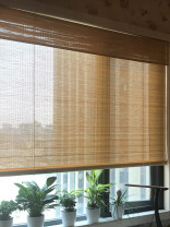  CHB01 Sun Shading Bamboo Roller Blinds Sun Proof Blackout Blinds For Tea Houses