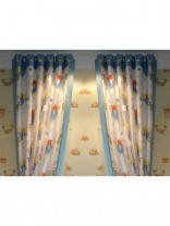 CHIDEA1123 design tab top curtains color-matching fabric with buttons