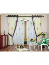 Design Curtain CHIDEA1425 Wavy Valance and Sutured Curtains