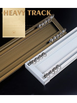 HR7622 Ceiling Mounted or Wall Mounted Double Curtain Tracks and Rails 