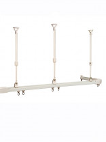 CHR12 Ivory Curtain Tracks Ceiling Mount For Bay Window U and L Medical Track