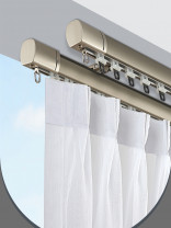 CHR126 White Grey Blue Champagne Aluminum alloy Curtain Track Set Ceiling/Wall Mount