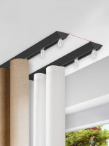 Custom Double S Fold Curtain Tracks Ceiling Mount White Black Warrego