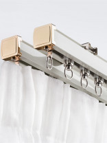 CHR28 Super Thick Ivory Champagne Curtain Tracks Ceiling/Wall Mount