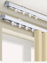 CHR4220 Ivory Extendable Ceiling Wall Mounted Curtain Tracks