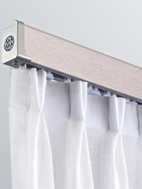 CHR54 Carruthers Peak Beautiful Rail Ivory Champagne Blue Hidden Mounts Curtain Tracks For Bed Room