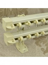 CHR6822 Gibbo Aluminum Alloy Double Curtain Track Set (Color: Ivory)