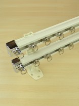 CHR7522 Double Curtain Track Set Wall Mount (Color: Ivory)