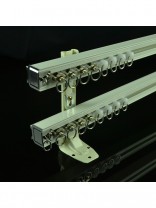 CHR8122 Ivory Double Curtain Tracks Ceiling Mount or Wall Mount Curtain Rails Wall Mount