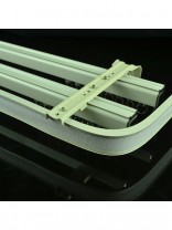 CHR8124 Ivory Triple Curtain Tracks with Valance Track Wall Mount Curtain Rails Wall Mount