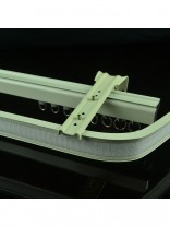 CHR8125 Ivory Double Curtain Tracks with Valance Track Wall Mount Curtain Rails Wall Mount