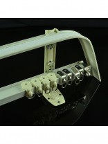 CHR8225 Ivory Bendable Double Curtain Tracks with Valance Track Wall Mount