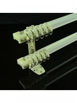 CHR8322 Ivory Bendable Double Curtain Tracks Ceiling/Wall Mount For Bay Window