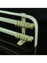 CHR8324 Ivory Bendable Triple Curtain Tracks/Rails with Valance Track Wall Mount