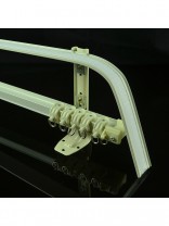 Curved Double Curtain Rails with Valance Track For Corner Windows