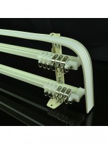 CHR8424 Bendable Triple Curtain Tracks with Valance Track Wall Mount For Bay Window