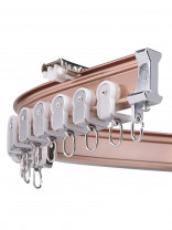 White Rose Gold Heavy Duty Curved Curtain Track For Bay Windows