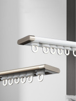 CHRY55 White Very Thin Curtain Rails Concealed Ceiling Mounted