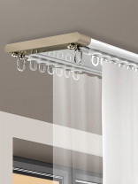 CHRY56 Ceiling Mounted Ultra Thin Invisible Double Curtain Tracks