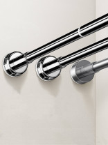 Steel Extendable Shower Curtain Pole For Heavy Curtain Cathedral