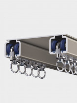 CHR36 Ceiling Mounted  Super Thick Aluminum Alloy Double Curtain Tracks 