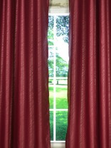 QY2123A Lachlan Embossed Plain Dyed Custom Made Curtains (Color: Rumba Red)