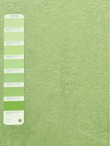 QY3163I Murrumbidgee Embossed Reflective Floral Custom Made Curtains (Color: Nile Green)