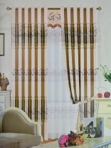 Angel Double-side Printed Pattern Short Stripe Custom Made Curtains (Color: Fallow)