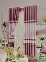 Isabel Solid Stitching and Ruffle Custom Made Curtains