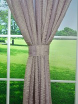 QY7151SC Laura Colourful Striped Custom Made Sheer Curtains (Color: Keepsake Lilac)