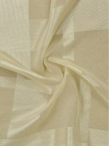 QY7151SNB Laura Big Plaid Polyester Tab Top Sheer Curtain