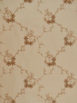 Gingera Damask Floral Embroidered Eyelet Sheer Curtains