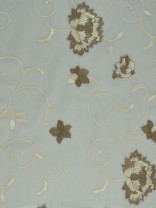 Gingera Flowers Embroidered Versatile Pleat Sheer Curtains