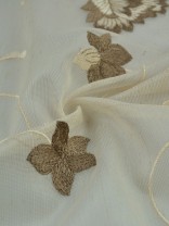 Gingera Flowers Embroidered Eyelet Sheer Curtains