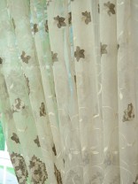 Gingera Flowers Embroidered Custom Made Sheer Curtains