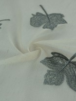 Gingera Maple Leaves Embroidered Sheer Fabric Samples
