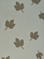 Gingera Maple Leaves Embroidered Rod Pocket Sheer Curtains