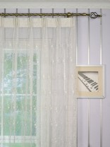 Gingera Daisy Chain Embroidered Versatile Pleat Sheer Curtains