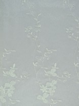 Gingera Vine Leaves Embroidered Tab Top Sheer Curtains